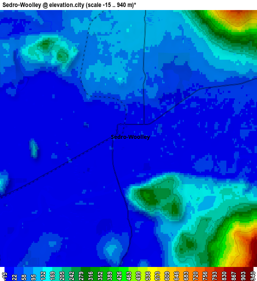 Zoom OUT 2x Sedro-Woolley, United States elevation map