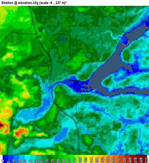 Zoom OUT 2x Shelton, United States elevation map