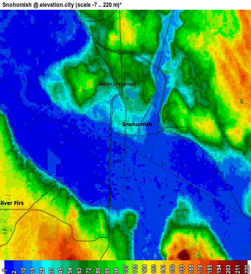 Zoom OUT 2x Snohomish, United States elevation map