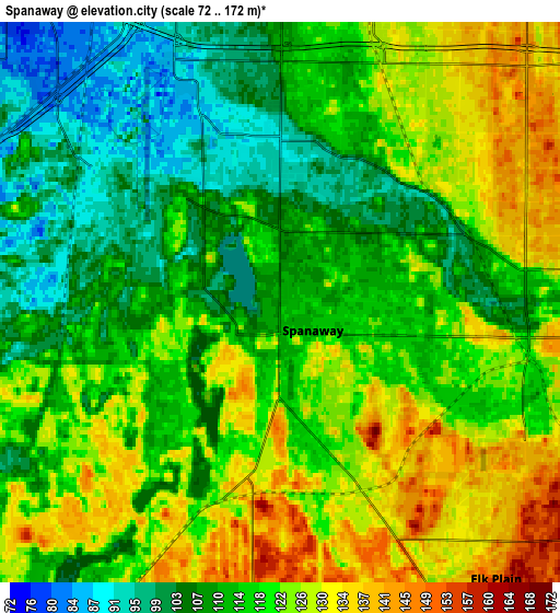 Zoom OUT 2x Spanaway, United States elevation map