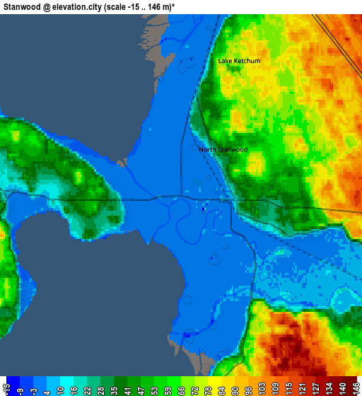 Zoom OUT 2x Stanwood, United States elevation map