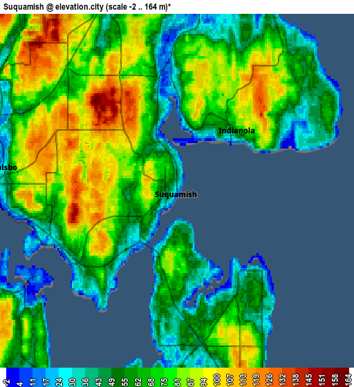 Zoom OUT 2x Suquamish, United States elevation map