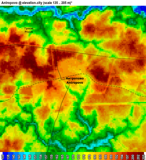 Zoom OUT 2x Antropovo, Russia elevation map