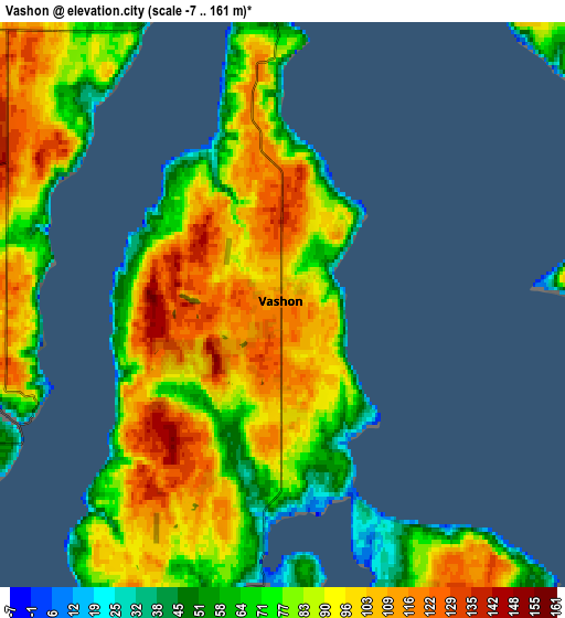 Zoom OUT 2x Vashon, United States elevation map