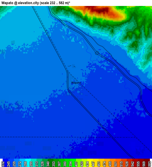 Zoom OUT 2x Wapato, United States elevation map