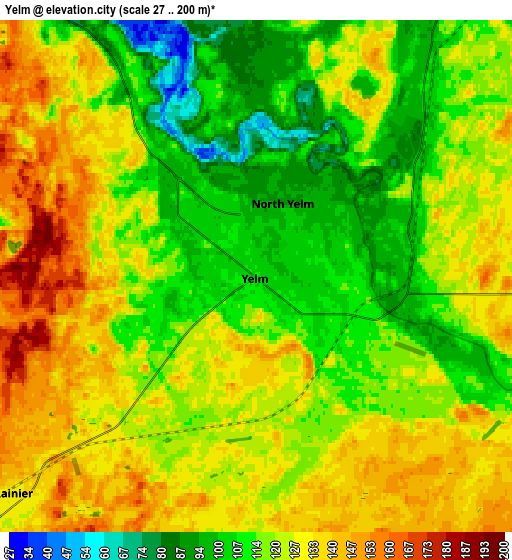 Zoom OUT 2x Yelm, United States elevation map