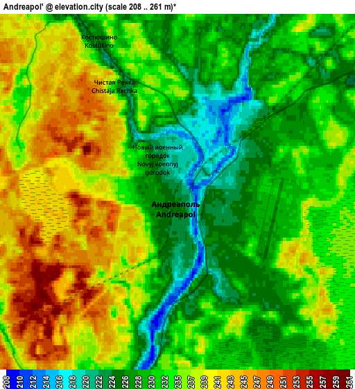 Zoom OUT 2x Andreapol’, Russia elevation map