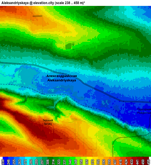 Zoom OUT 2x Aleksandriyskaya, Russia elevation map