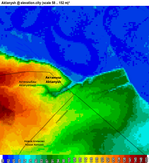Zoom OUT 2x Aktanysh, Russia elevation map
