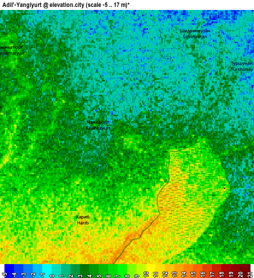 Zoom OUT 2x Adil’-Yangiyurt, Russia elevation map