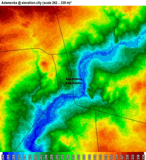 Zoom OUT 2x Adamovka, Russia elevation map