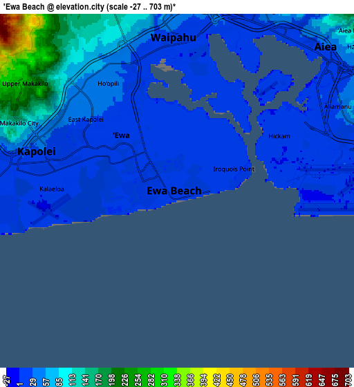 Zoom OUT 2x ‘Ewa Beach, United States elevation map