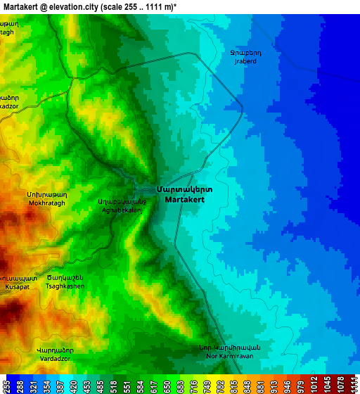 Zoom OUT 2x Martakert, Azerbaijan elevation map