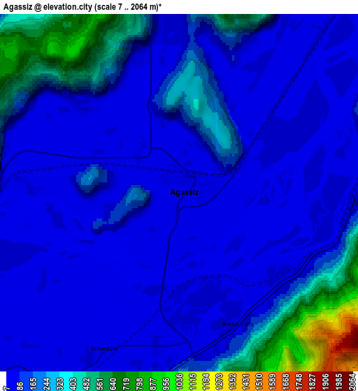 Zoom OUT 2x Agassiz, Canada elevation map