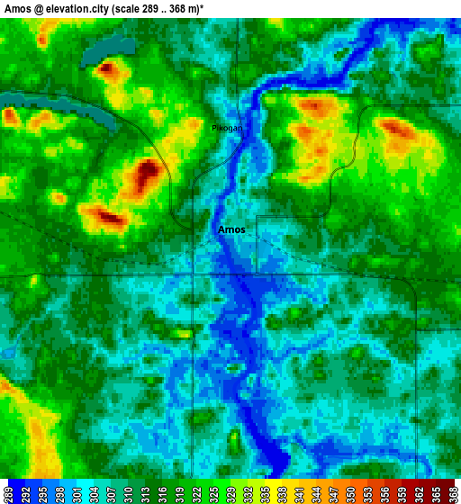 Zoom OUT 2x Amos, Canada elevation map