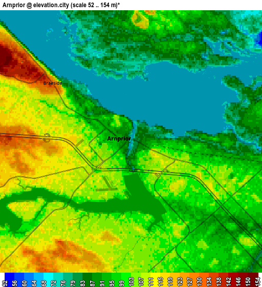 Zoom OUT 2x Arnprior, Canada elevation map