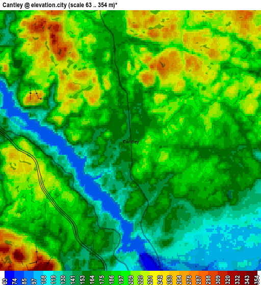 Zoom OUT 2x Cantley, Canada elevation map