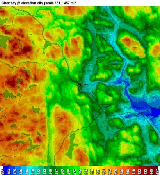 Zoom OUT 2x Chertsey, Canada elevation map