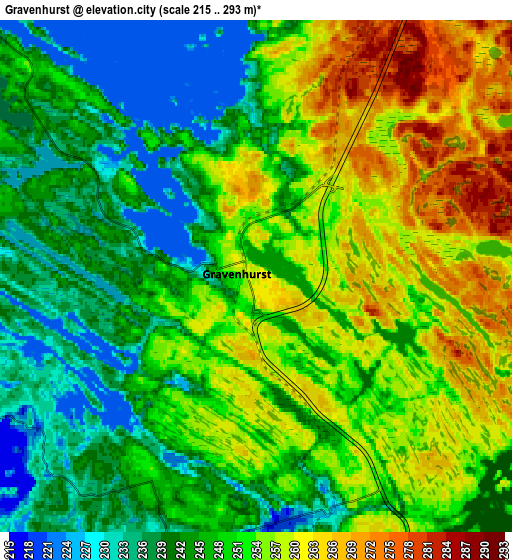 Zoom OUT 2x Gravenhurst, Canada elevation map