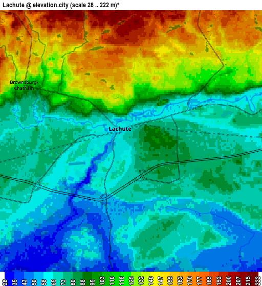 Zoom OUT 2x Lachute, Canada elevation map