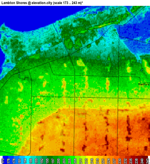 Zoom OUT 2x Lambton Shores, Canada elevation map