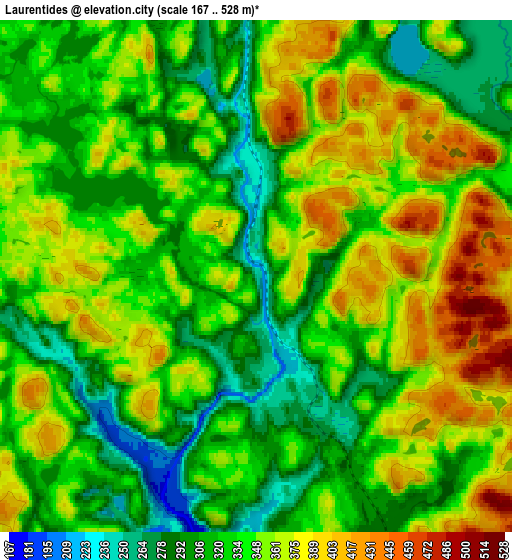 Zoom OUT 2x Laurentides, Canada elevation map