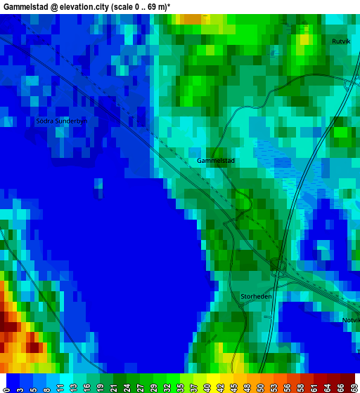 Zoom OUT 2x Gammelstad, Sweden elevation map