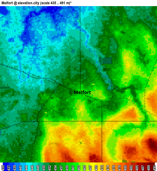 Zoom OUT 2x Melfort, Canada elevation map