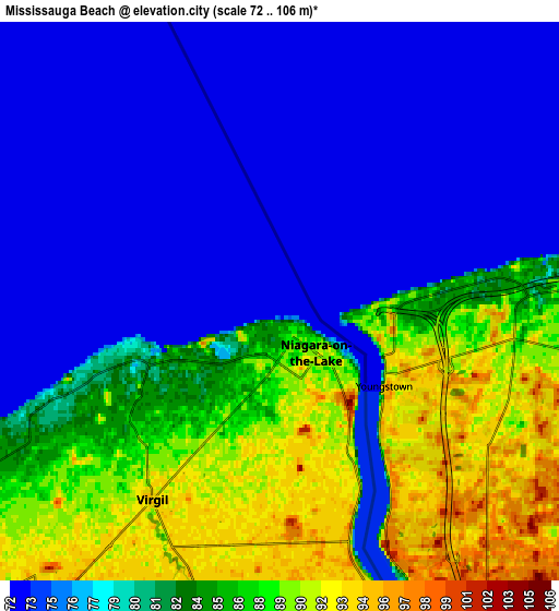 Zoom OUT 2x Mississauga Beach, Canada elevation map