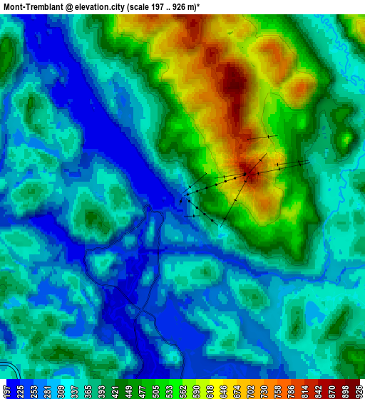 Zoom OUT 2x Mont-Tremblant, Canada elevation map