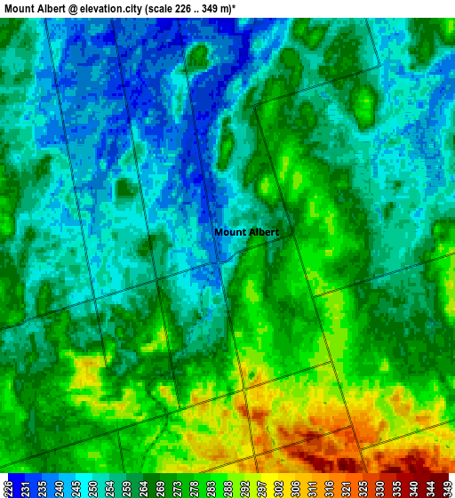 Zoom OUT 2x Mount Albert, Canada elevation map