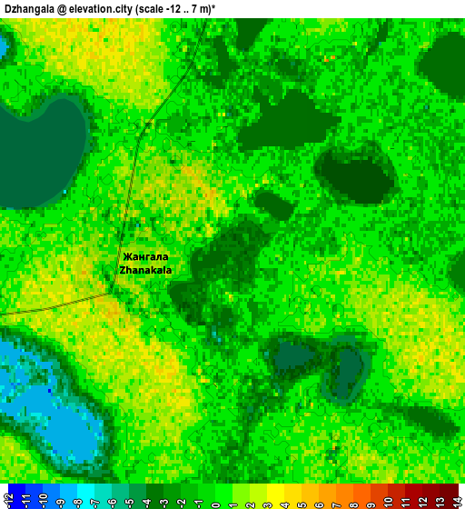 Zoom OUT 2x Dzhangala, Kazakhstan elevation map