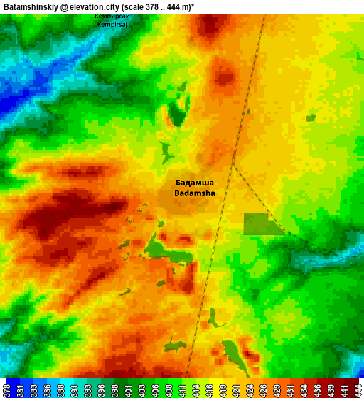 Zoom OUT 2x Batamshinskiy, Kazakhstan elevation map