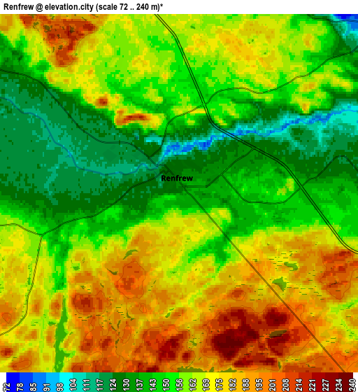 Zoom OUT 2x Renfrew, Canada elevation map