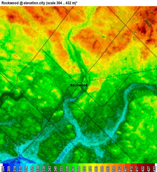 Zoom OUT 2x Rockwood, Canada elevation map