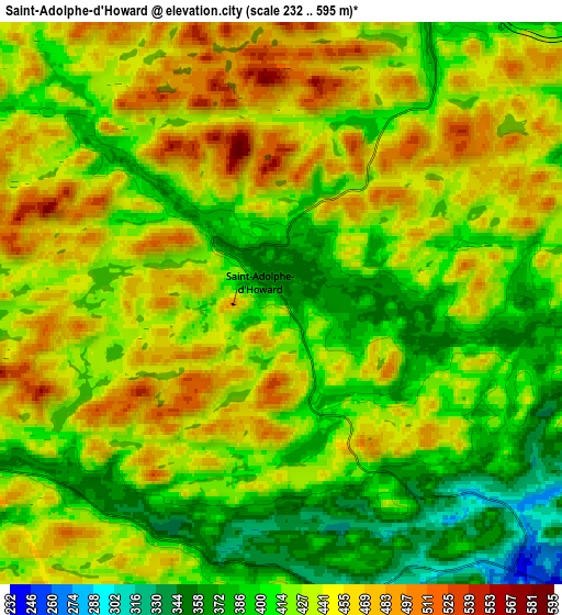 Zoom OUT 2x Saint-Adolphe-d'Howard, Canada elevation map