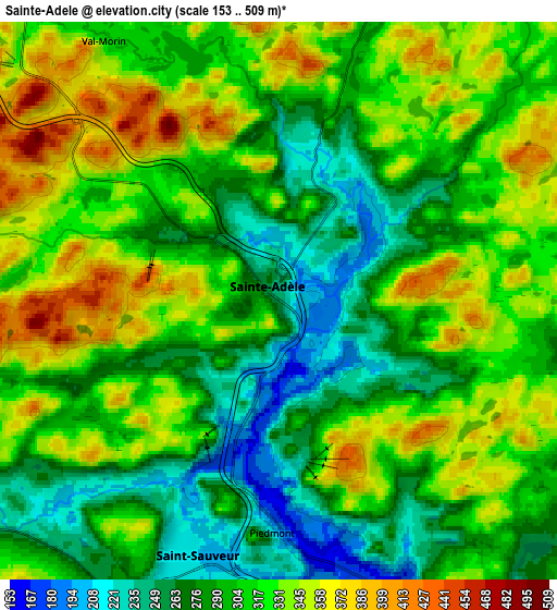 Zoom OUT 2x Sainte-Adèle, Canada elevation map