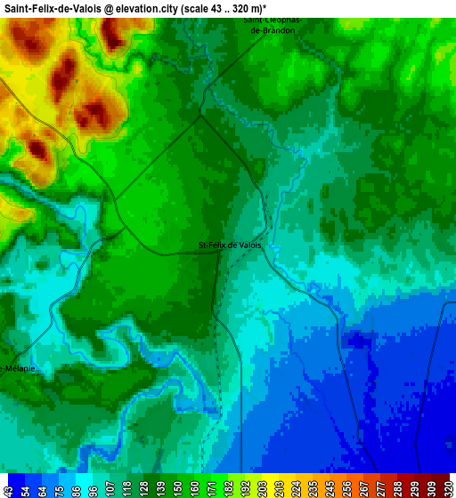 Zoom OUT 2x Saint-Félix-de-Valois, Canada elevation map