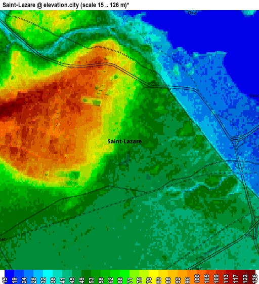 Zoom OUT 2x Saint-Lazare, Canada elevation map