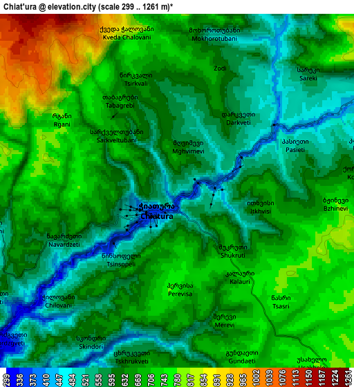 Zoom OUT 2x Chiat’ura, Georgia elevation map