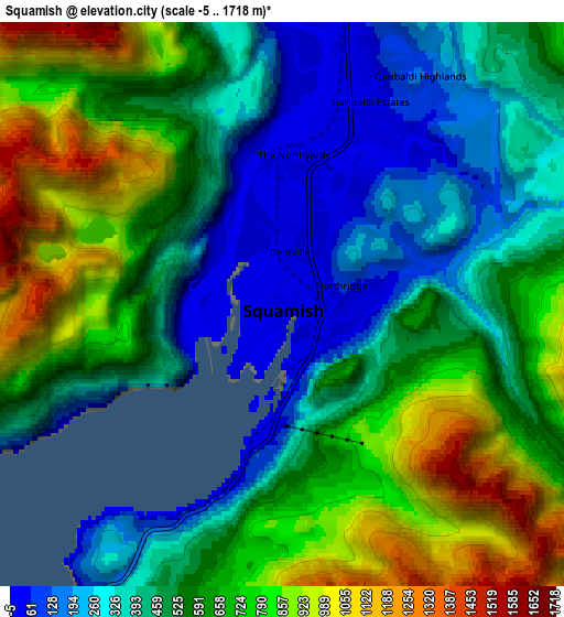 Zoom OUT 2x Squamish, Canada elevation map