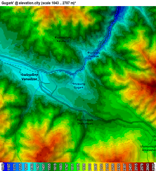 Zoom OUT 2x Gugark’, Armenia elevation map
