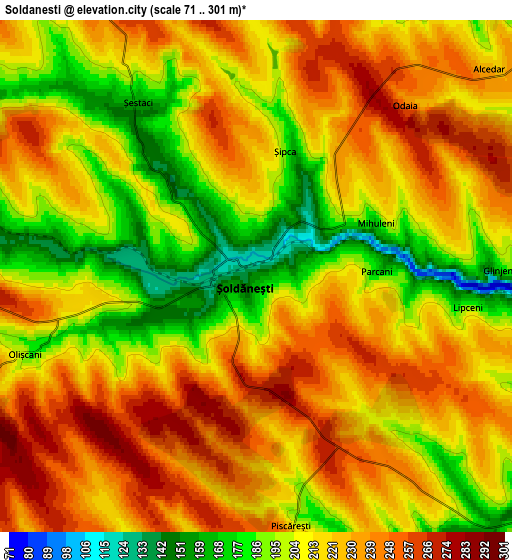 Zoom OUT 2x Şoldăneşti, Moldova elevation map