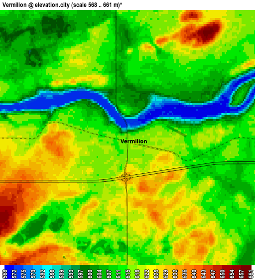 Zoom OUT 2x Vermilion, Canada elevation map