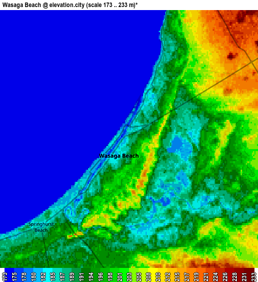Zoom OUT 2x Wasaga Beach, Canada elevation map