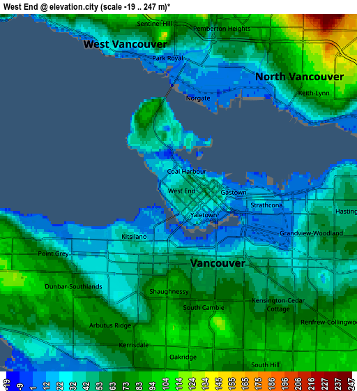 Zoom OUT 2x West End, Canada elevation map