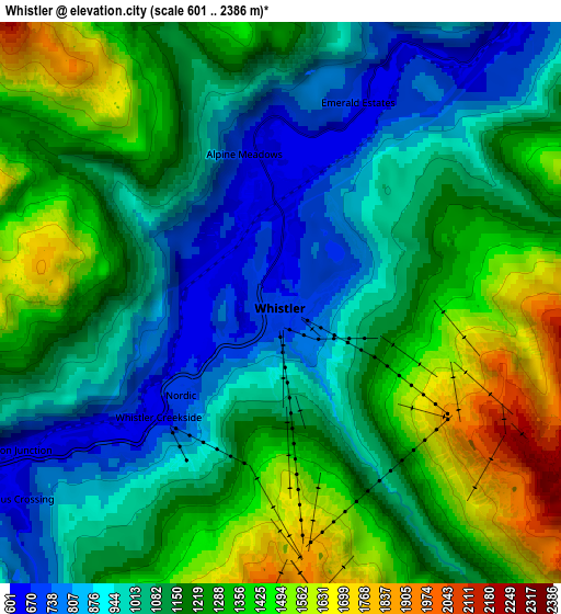 Zoom OUT 2x Whistler, Canada elevation map