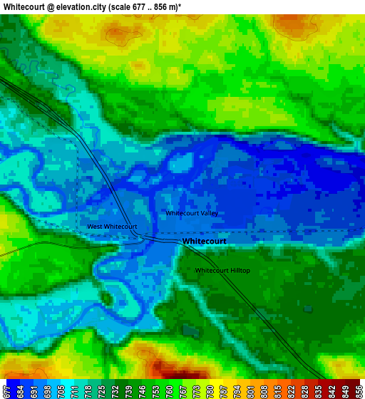 Zoom OUT 2x Whitecourt, Canada elevation map