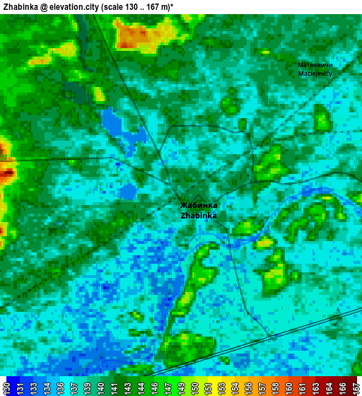 Zoom OUT 2x Zhabinka, Belarus elevation map