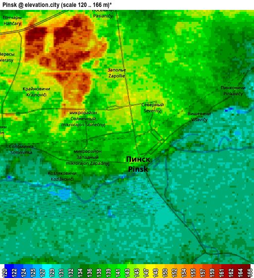 Zoom OUT 2x Pinsk, Belarus elevation map